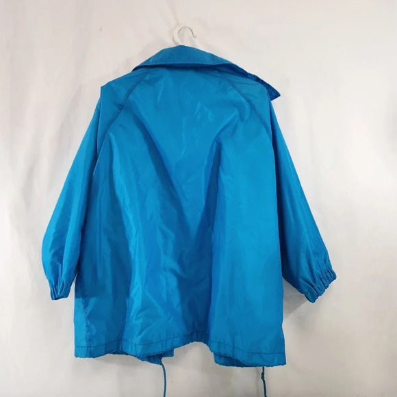 Vintage Blue Windbreaker Lightweight Jacket Womens Size 18 - Picture 8 of 10